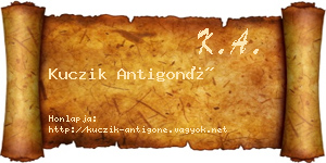 Kuczik Antigoné névjegykártya